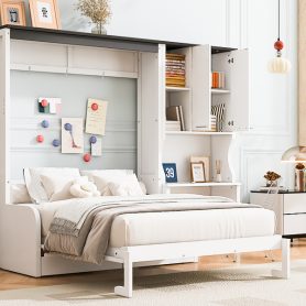 Multi-Functional Murphy Bed with Sofa, Desk, and Storage Cabinet