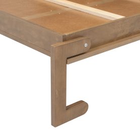 Queen Size Murphy Bed with Multiple Storage Shelves and Louvered Style Decoration