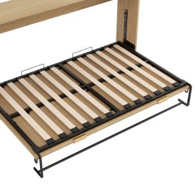 Twin Size Murphy Bed With LED Light, Can Be Folded Into A Cabinet