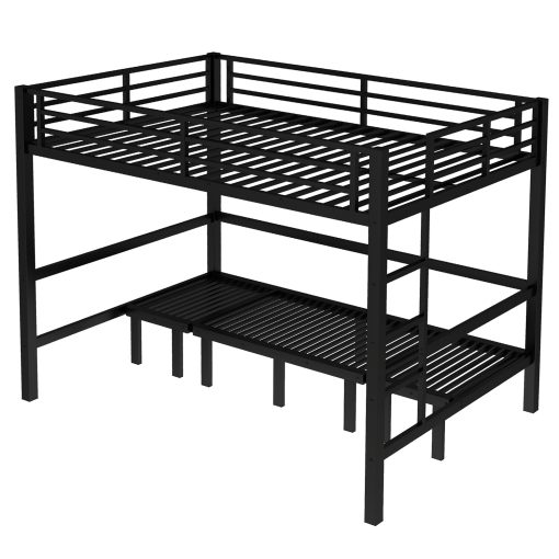 Queen Over Queen Size Pull-Out Bunk Bed