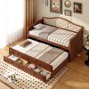 Twin Daybed With Trundle and 2 Storage Drawers