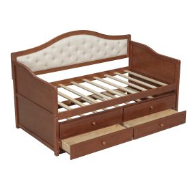 Twin Daybed With Trundle and 2 Storage Drawers