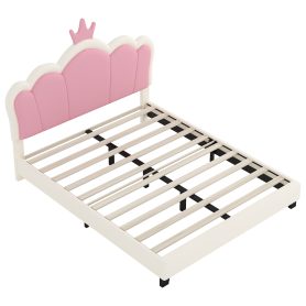 Full Size Upholstered Princess Bed With Crown Headboard 19 Full Size Upholstered Princess Bed With Crown Headboard