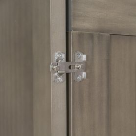 Queen Size Murphy Bed with Storage, Foldable Cabinet Bed with Vanity Desk, Center Mirror & 2 Side Drawers