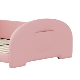 Twin Size Upholstered Rabbit-Shape Princess Bed