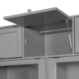 Twin Size Wooden Murphy Bed with TV Stand, 2 Drawers, Shelves, and Cabinets