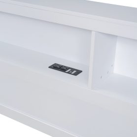 Wooden Full Size Daybed With 2 Drawers, Storage Shelf And USB Charging Ports