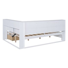 Full Size Daybed With 2 Drawers, Storage Shelf And USB Charging Ports