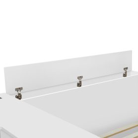 Full Size Wooden Platform Bed With 6 Drawers, Shelves, Desk And Wardrobe