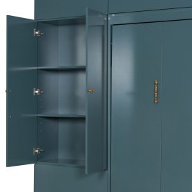 Queen Size Murphy Bed Wall Bed with Sofa and Shelves