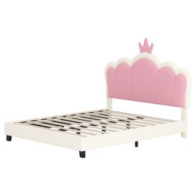 Full Size Upholstered Princess Bed With Crown Headboard 21 Full Size Upholstered Princess Bed With Crown Headboard