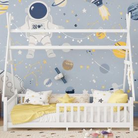 Low Floor Twin House Bed With Light, Fence And Roof 29 Low Floor Twin House Bed With Light, Fence And Roof