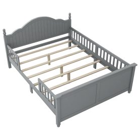 Wood Full Platform Bed with Headboard and Footboard