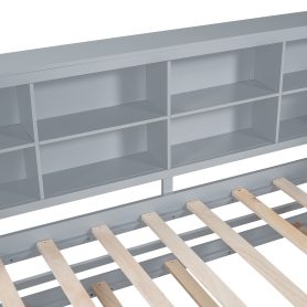 Wooden Twin Size Daybed With Twin Size Trundle, Storage Shelf And USB Charging Ports