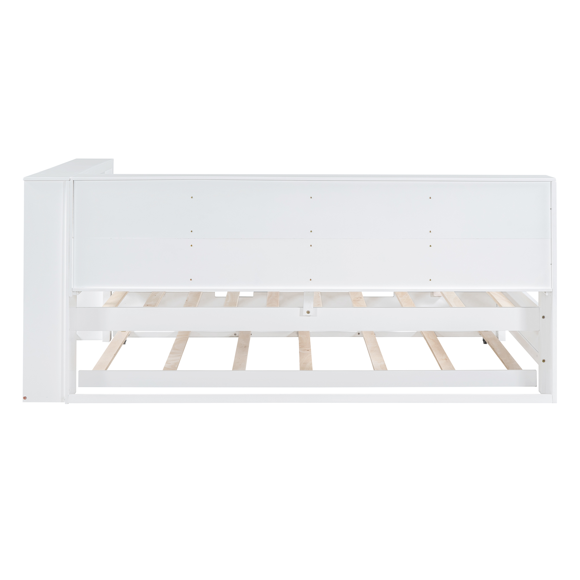 Wooden Twin Size Daybed With Twin Trundle, Storage Shelf and USB Charging Ports 11 Wooden Twin Size Daybed With Twin Trundle, Storage Shelf and USB Charging Ports