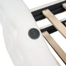 Twin Size Tufted Upholstered Daybed with Trundle