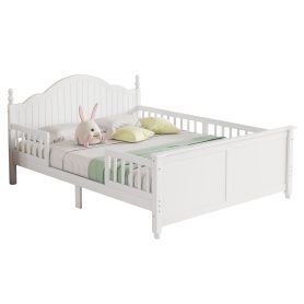 Wood Full Size Platform Bed with Headboard and Footboard