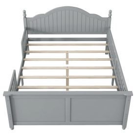 Wood Full Platform Bed with Headboard and Footboard