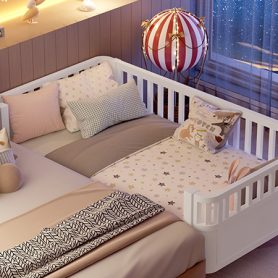 Twin Size Wood Platform Bed For Kids