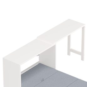 Twin Size Murphy Cabinet Bed With Adjustable Position Desk