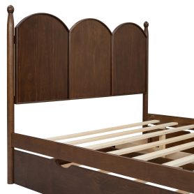 Queen Size Platform Bed With with 2 Big Drawers, Twin XL Size Trundle