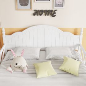 Wood Full Size Platform Bed with Headboard and Footboard