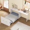 Twin Size Murphy Cabinet Bed With Adjustable Position Desk