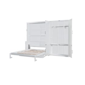 Queen Size Murphy Bed Wall Bed with Closet