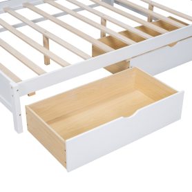 Full Size Daybed With 2 Drawers, Storage Shelf And USB Charging Ports