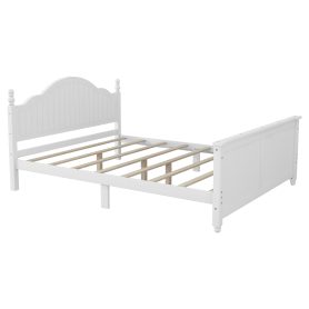 Wood Full Size Platform Bed with Headboard and Footboard