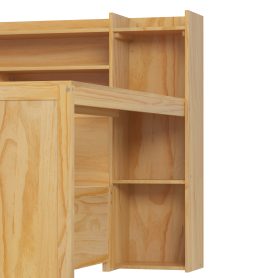 Wooden Full Size Daybed With Storage Shelves, Trundle Bed And Study Desk 31 Wooden Full Size Daybed With Storage Shelves, Trundle Bed And Study Desk