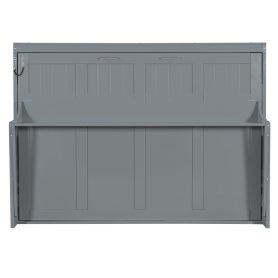 Full Size Wall Bed with Hydraulic Lift & Desk Design