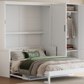 Queen Size Murphy Bed Wall Bed with Closet