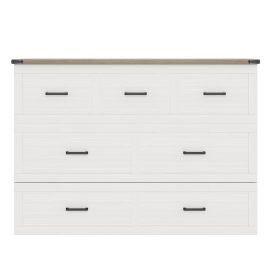 Queen Size Murphy Bed With Charging Station, 1 Large Storage Drawer