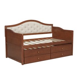 Twin Daybed With Trundle and 2 Storage Drawers