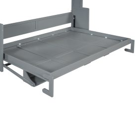 Queen Size Murphy Bed with Hydraulic Lift & Desk Design