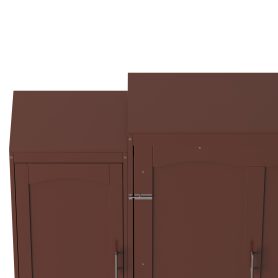 Wooden Full Wall Bed With 2 Wardrobe And Storage Shelf