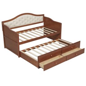 Twin Daybed With Trundle and 2 Storage Drawers