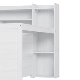 Multi-functional Bed with Twin Size Trundle Bed and Study Desk