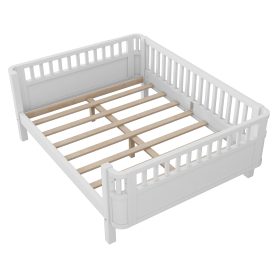 Wood Low Profile Full Bed With Rails