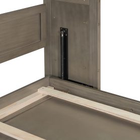 Queen Size Murphy Bed with Storage, Foldable Cabinet Bed with Vanity Desk, Center Mirror & 2 Side Drawers