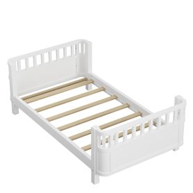 Twin Size Wood Platform Bed For Kids