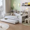Multi-functional Bed with Twin Size Trundle Bed and Study Desk