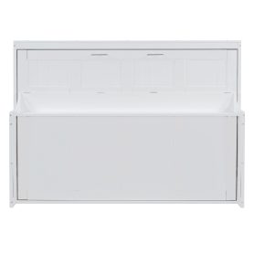 Full Size Murphy Bed with Hydraulic Lift & Desk Design