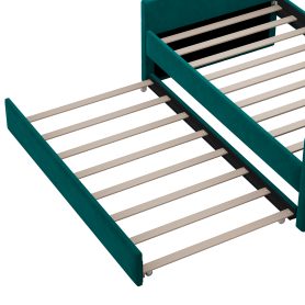 Twin Size Tufted Upholstered Daybed With Trundle, USB & Type-c Charging Ports