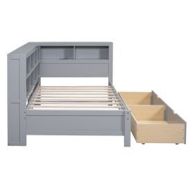 Wooden Twin Size Daybed With 2 Drawers, Storage Shelf And USB Charging Port 26 Wooden Twin Size Daybed With 2 Drawers, Storage Shelf And USB Charging Port