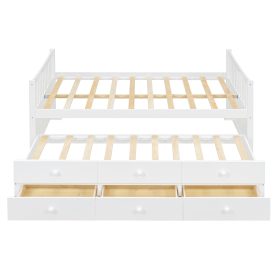 Full Size Daybed with Twin size Trundle and Drawers