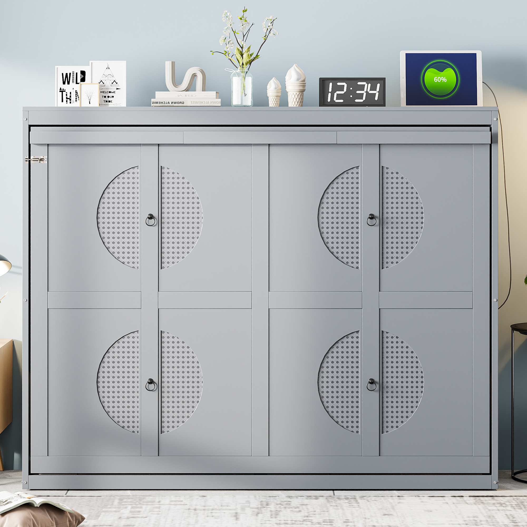 Multi-function Queen Size Murphy Bed Wall Bed