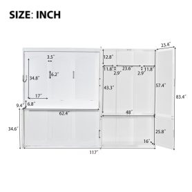 Queen Size Murphy Bed Wall Bed with Closet