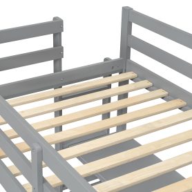 Twin Size Wooden Loft Bed with Shelves, Desk and Writing Board